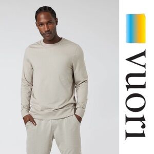 Vuori | Men’s Ponto Performance Crew | Dark Salt Heather | XL
